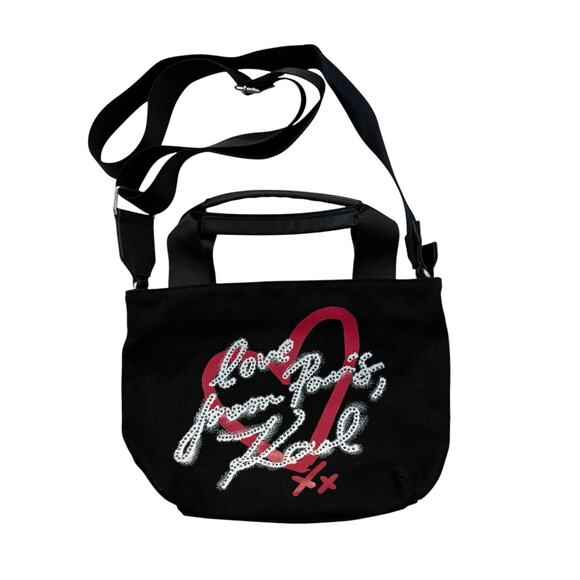 Karl Lagerfeld Authentic Canvas Sling Bag Black - Picture 1 of 6